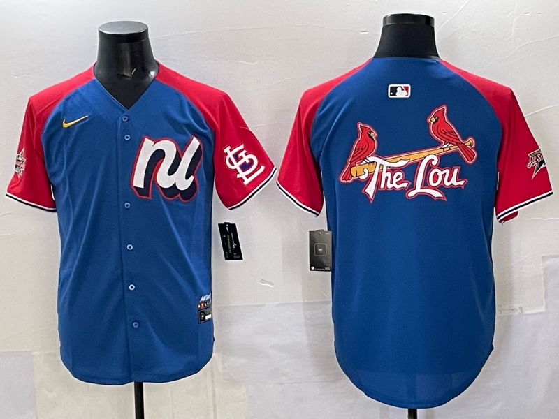 Men St.Louis Cardinals Blank Blue red All star 2025 Nike MLB Jersey style 02->washington nationals->MLB Jersey